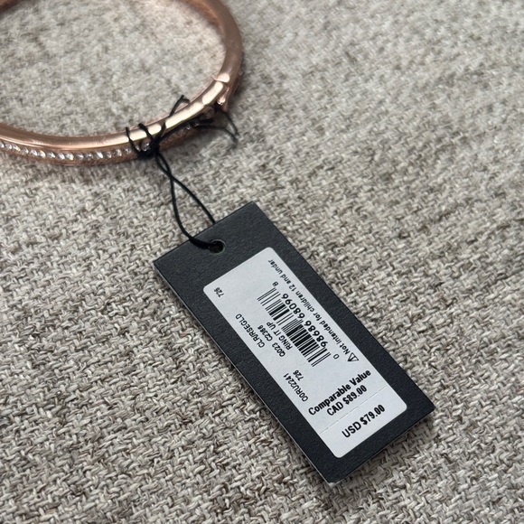 kate spade rose gold crystal-accent bangle bracelet - NWT - Includes pink bag - Picture 6 of 6